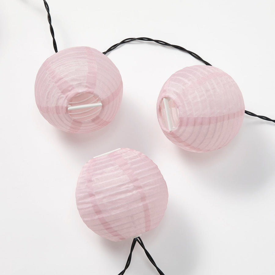 SOLVINDEN LED lighting chain with 12 lights, battery-operated pink, 3.6 m