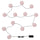 SOLVINDEN LED lighting chain with 12 lights, battery-operated pink, 3.6 m