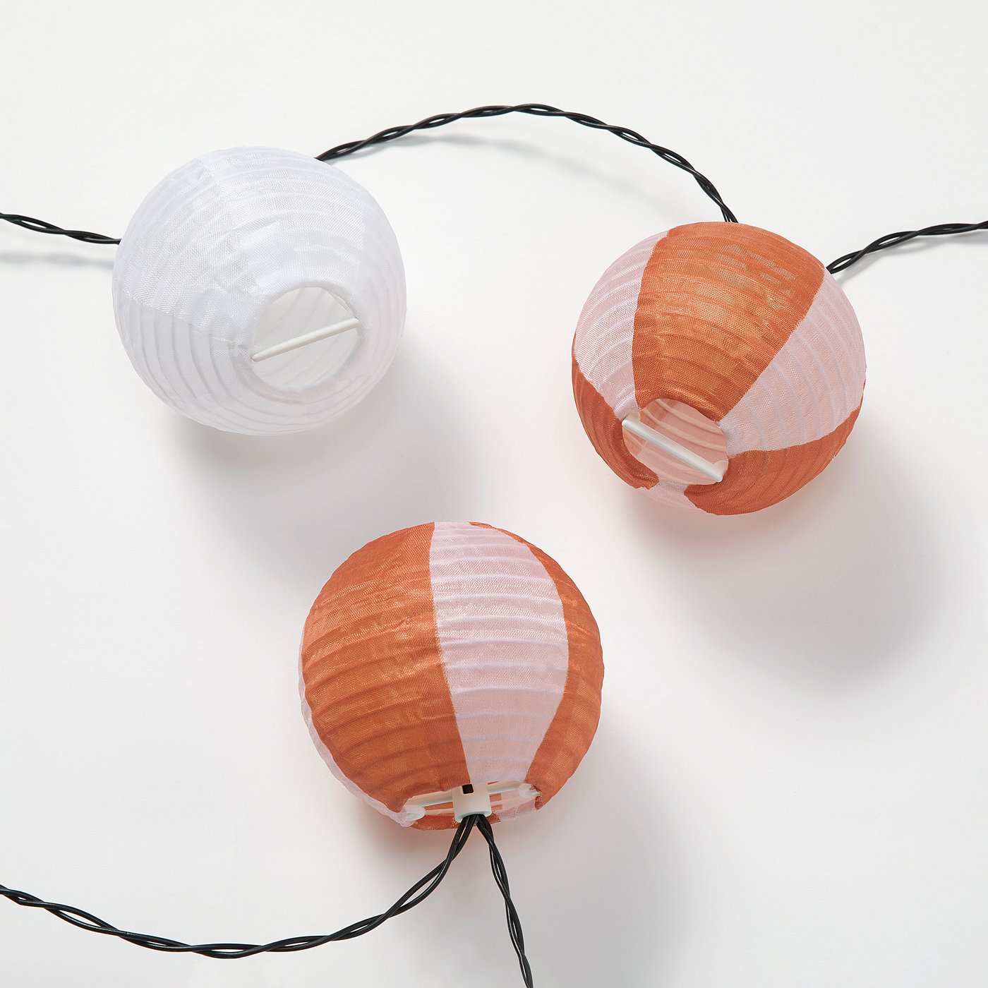 SOLVINDEN LED lighting chain with 24 lights, solar-powered globe/orange pink, 7.0 m
