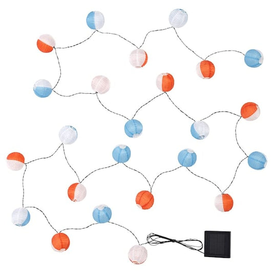 Ikea SOLVINDEN - Illuminazione a LED 24 luci, da esterno a energia solare/globo multicolore