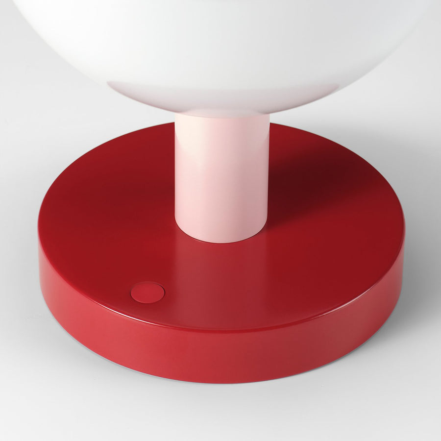 SOLVINDEN LED decoration lighting, battery-operated globe/red light pink