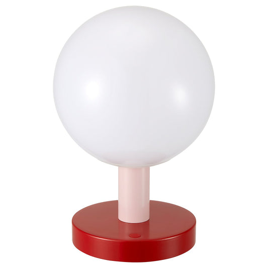 SOLVINDEN LED decoration lighting, battery-operated globe/red light pink
