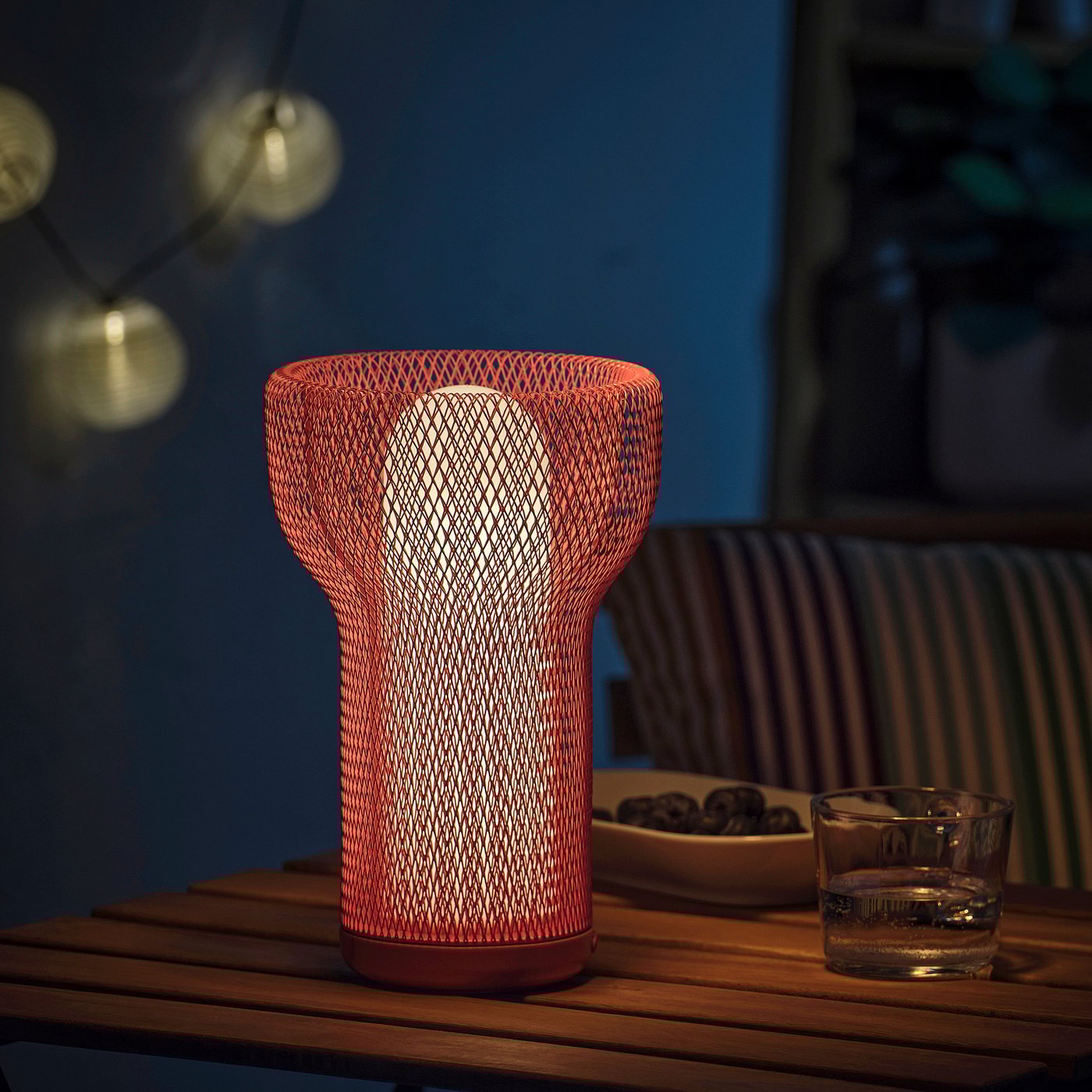 SOLVINDEN LED decoration lighting, battery-operated mesh/outdoor pink