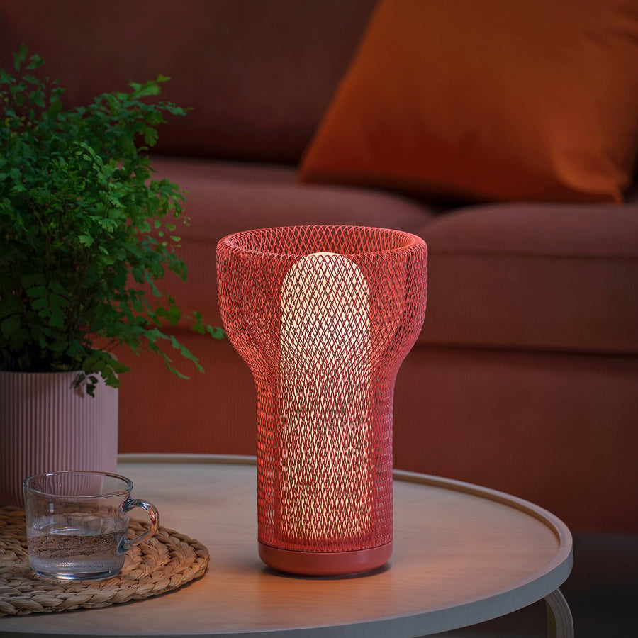 SOLVINDEN LED decoration lighting, battery-operated mesh/outdoor pink