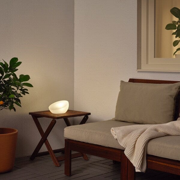 Ikea SOLVINDEN - LED/solar energy lighting, outdoor/semi-sphere white