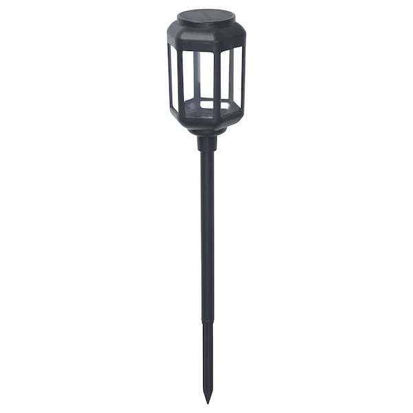 Ikea SOLVINDEN - Illuminazione terra LED/ener solare, da esterno/trasparente nero