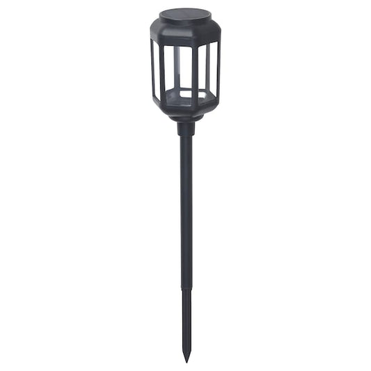 Ikea SOLVINDEN - Illuminazione terra LED/ener solare, da esterno/trasparente nero