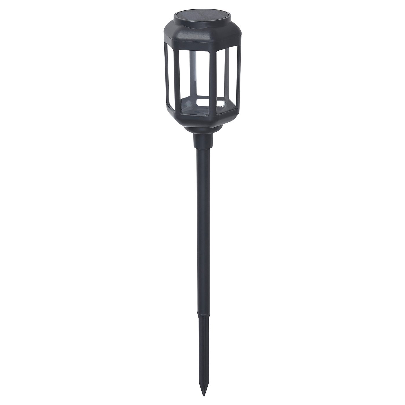 SOLVINDEN LED solar-powered ground stick, outdoor/clear black, 8 cm