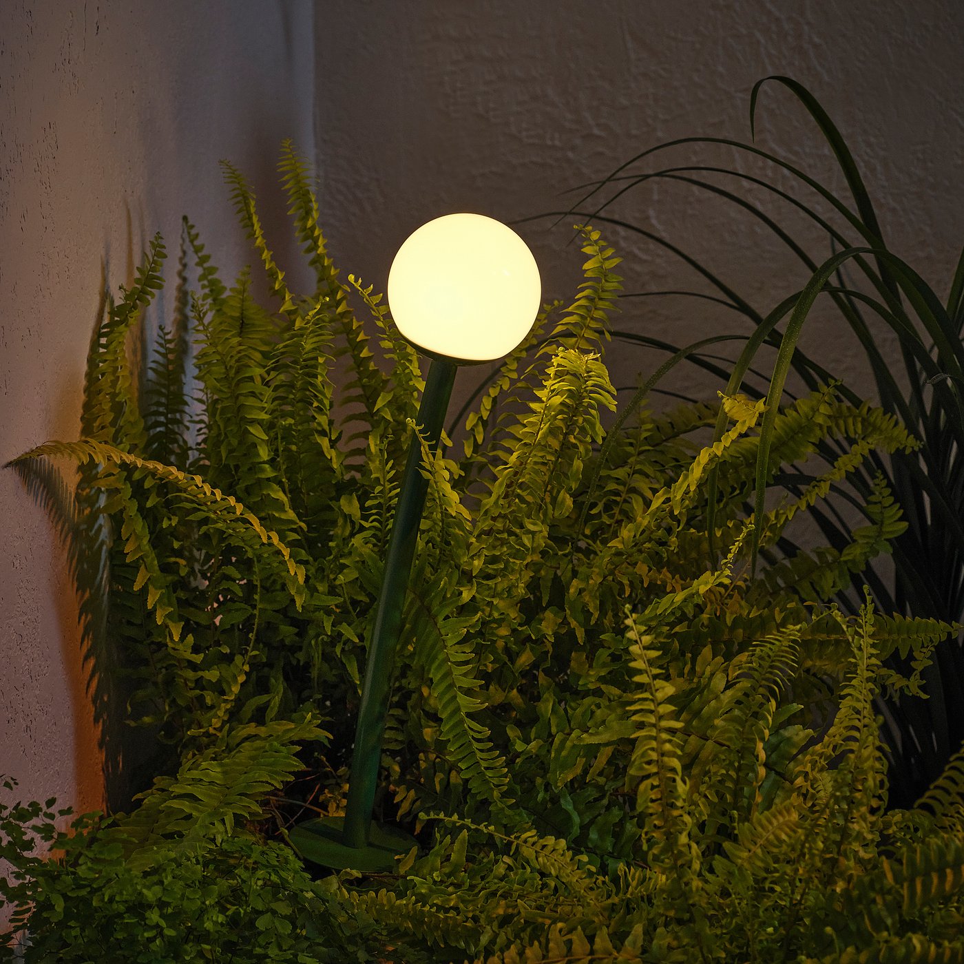 SOLVINDEN LED solar-powered ground stick, outdoor dark green, 10 cm