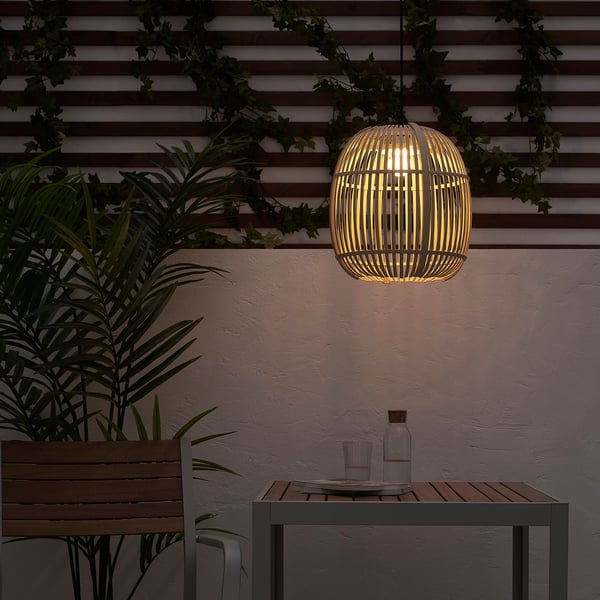SOLVINDEN - LED pendant lamp, outdoor/oval,37 cm