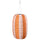 SOLVINDEN pendant lamp, stripe pattern solar-powered/orange pink, 26 cm