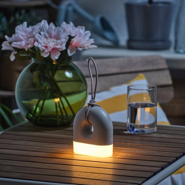 SOLVINDEN - SOLVINDEN Table lamp, battery-operated donut-shaped, 12 cm