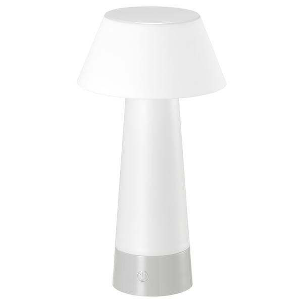 Ikea SOLVINDEN - Lampada da tavolo, a batterie/bianco,20 cm