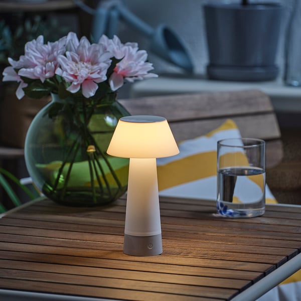 SOLVINDEN - SOLVINDEN Table lamp, battery-operated/white, 20 cm