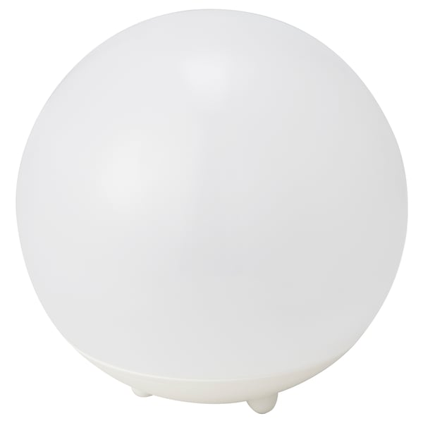 SOLVINDEN - SOLVINDEN LED solar-powered floor lamp, outdoor/globe white