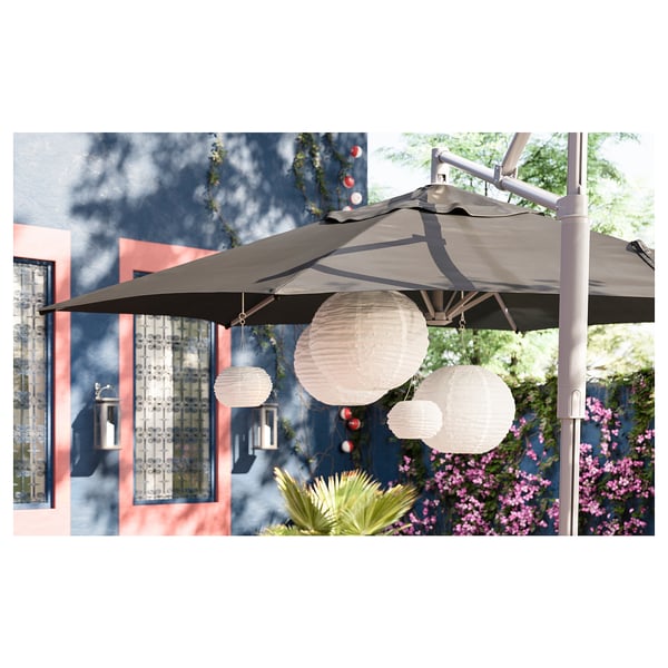 SOLVINDEN - SOLVINDEN LED solar-powered pendant lamp, outdoor/globe white, 45 cm