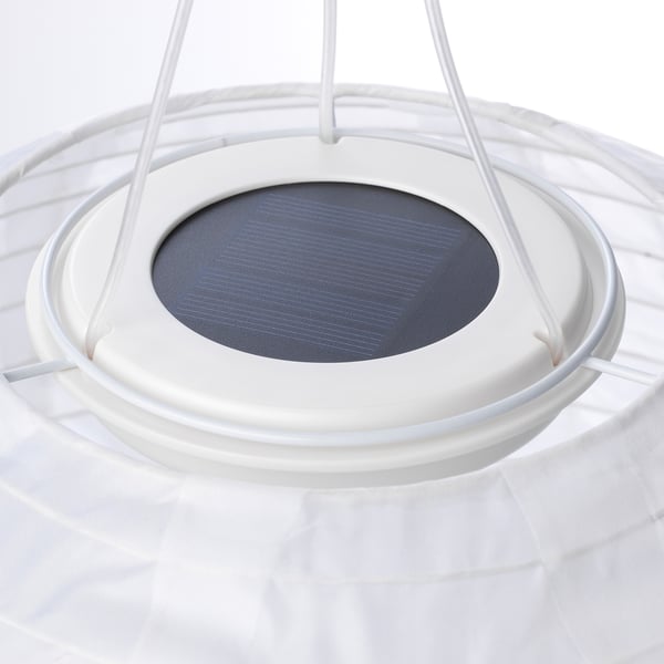 SOLVINDEN - SOLVINDEN LED solar-powered pendant lamp, outdoor/globe white, 30 cm