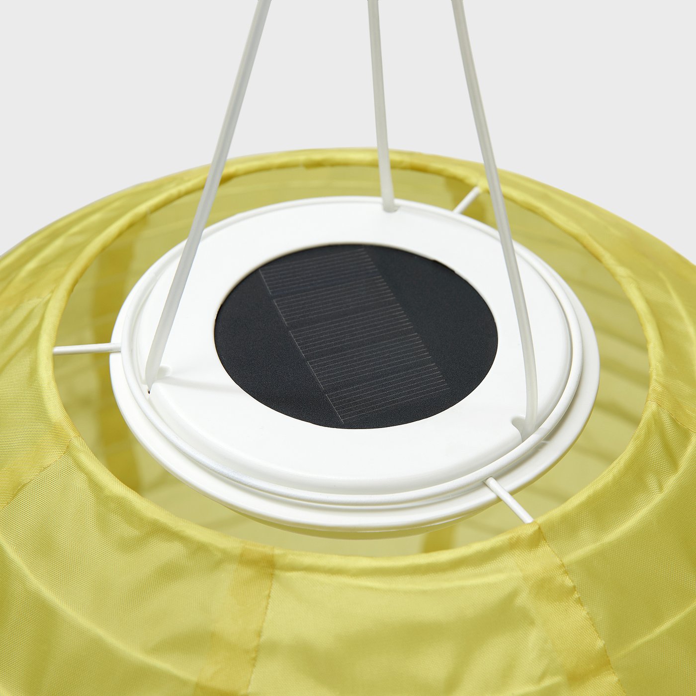SOLVINDEN LED solar-powered pendant lamp, outdoor globe/yellow, 30 cm