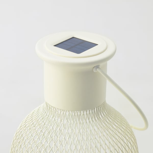 SOLVINDEN - SOLVINDEN LED solar-powered lantern, outdoor/mesh white, 29 cm