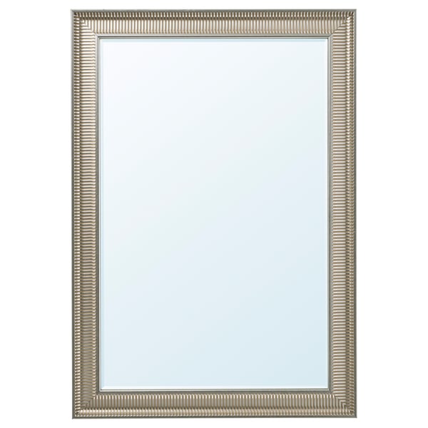 SONGE mirror, silver-colour, 91x130 cm
