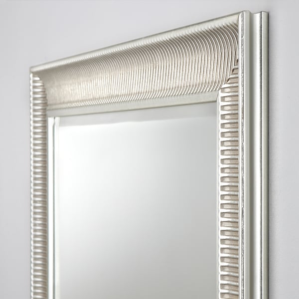 SONGE mirror, silver-colour, 91x130 cm