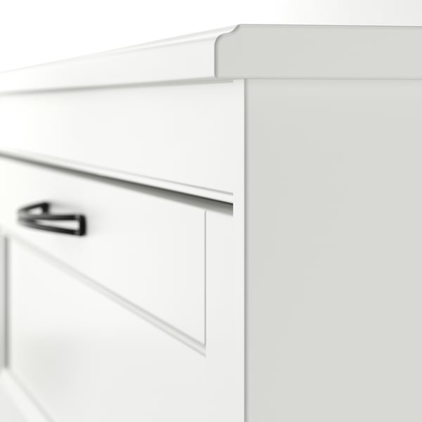 SONGESAND - Chest of 3 drawers, white, 82x81 cm