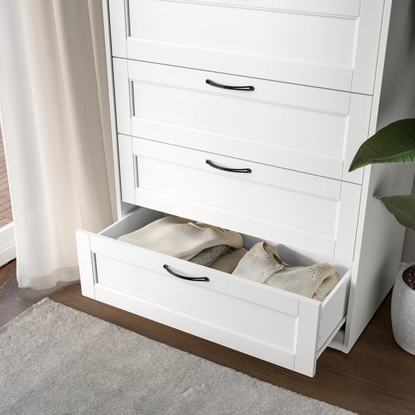 SONGESAND chest of 6 drawers, white, 82x126 cm