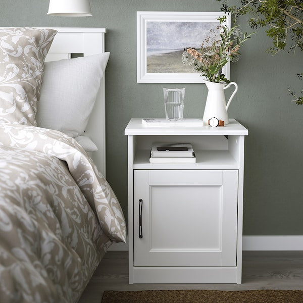 SONGESAND - Bedside table, white, 42x40 cm