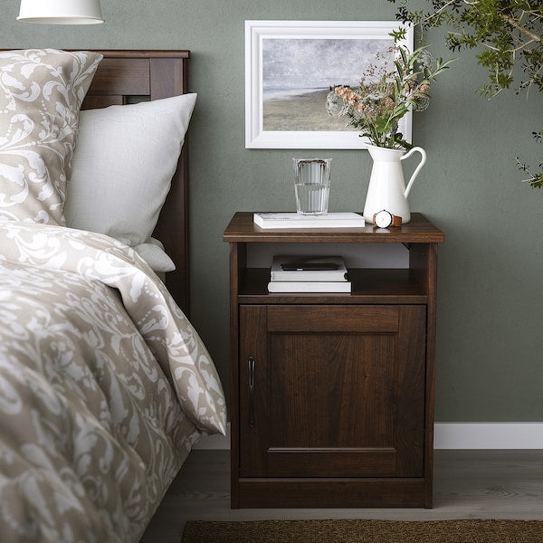 SONGESAND Bedside Table - brown 42x40 cm , 42x40 cm