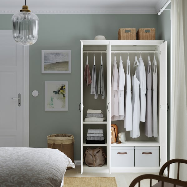 SONGESAND wardrobe, white, 120x60x191 cm