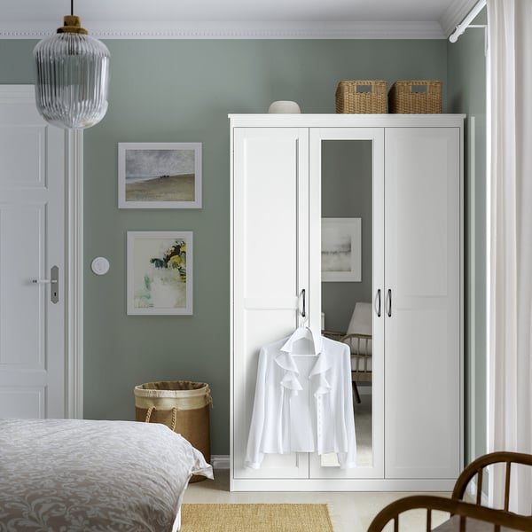 SONGESAND - SONGESAND Wardrobe, white, 120x60x191 cm