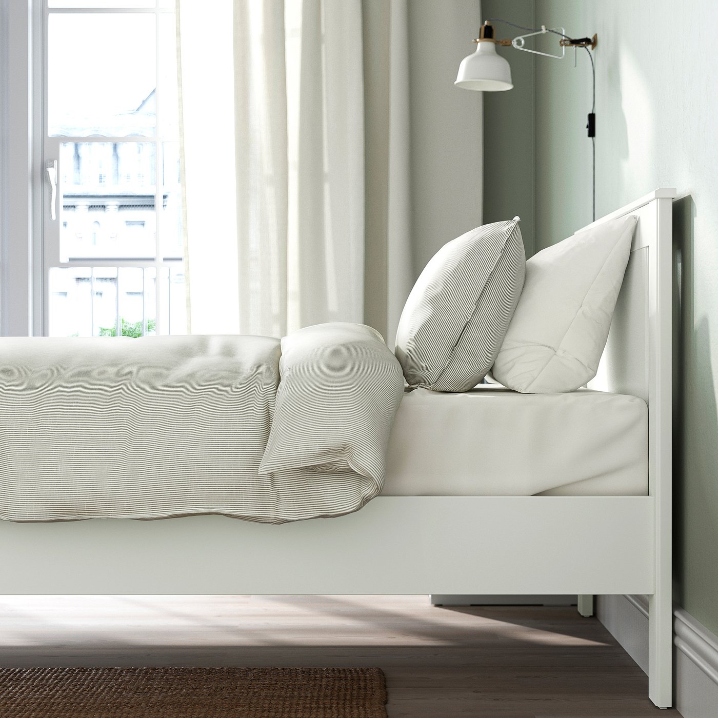 SONGESAND bed frame, white/Lillhällan, 90x200 cm