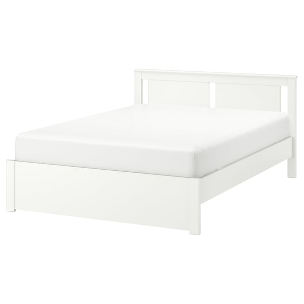 SONGESAND bed frame, white/Lönset, 160x200 cm