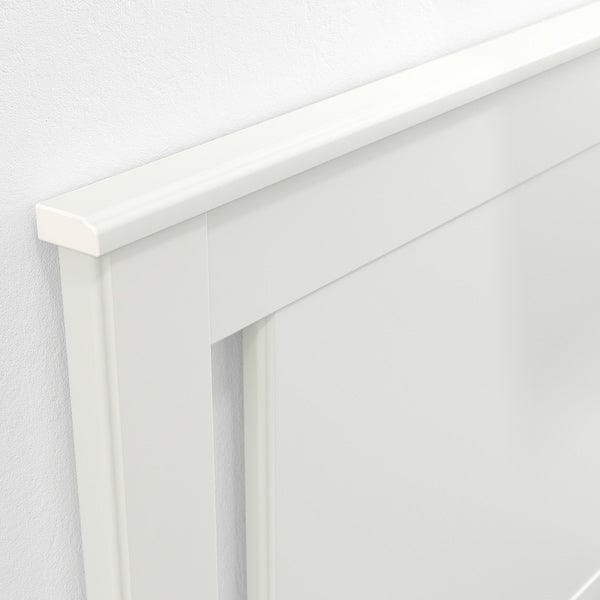 Ikea SONGESAND Bed frame with 2 storage units, white/Lindbåden, 90x200 cm