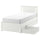 SONGESAND bed frame with 2 storage boxes, white, 90x200 cm