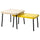 SONHULT - Nest of tables, set of 2, yellow/birch effect