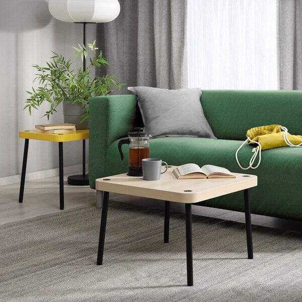 Ikea SONHULT - Nest of tables, set of 2, yellow/birch effect