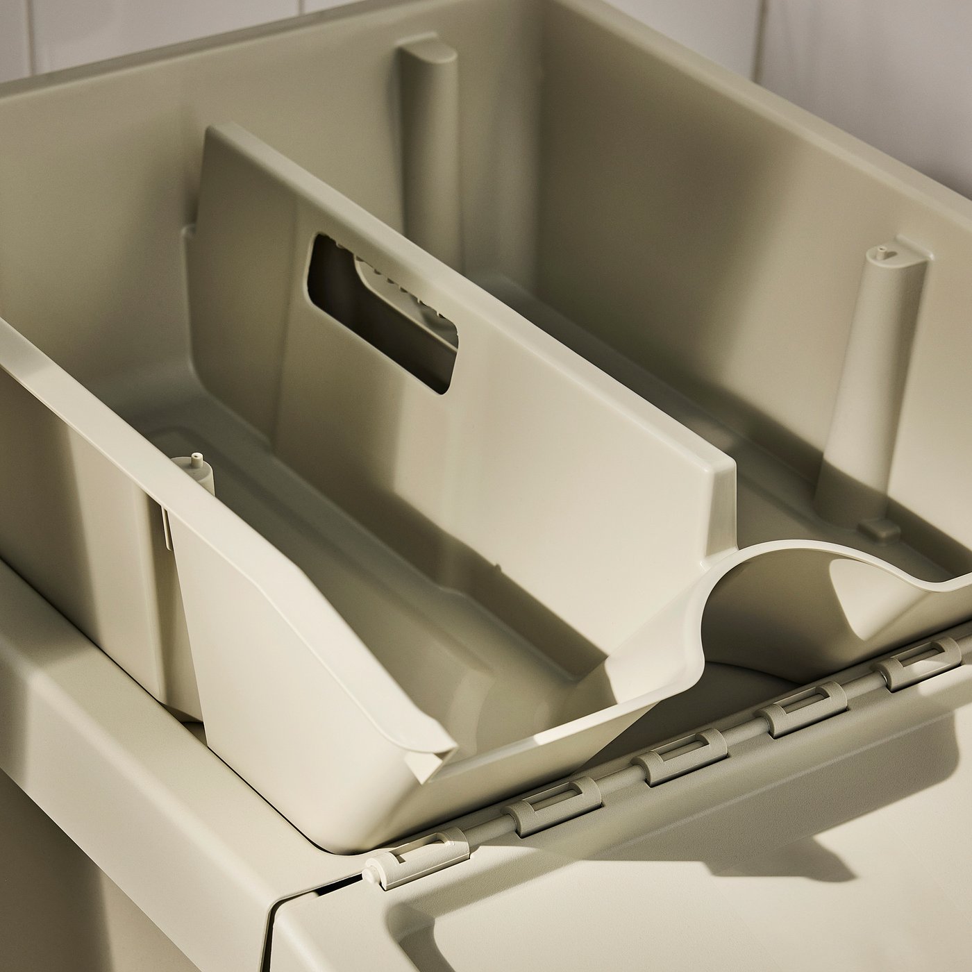 SORTERA insert with compartments, beige, 38x45x14 cm