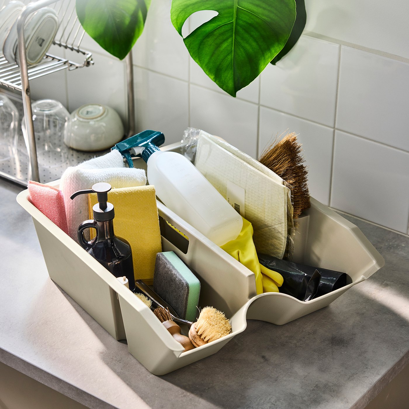 SORTERA insert with compartments, beige, 38x45x14 cm