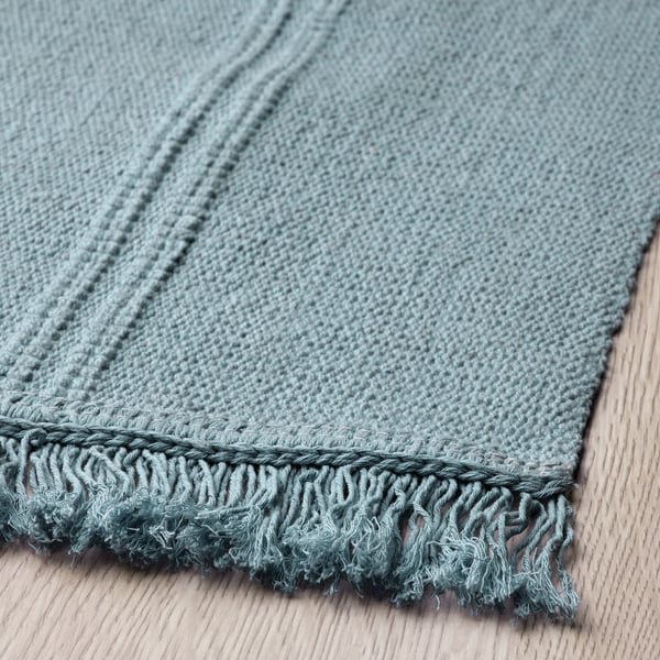 SORTSÖ rug, flatwoven, light blue, 55x85 cm