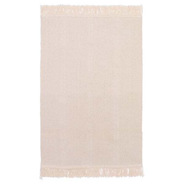 SORTSÖ rug, flatwoven, unbleached, 55x85 cm