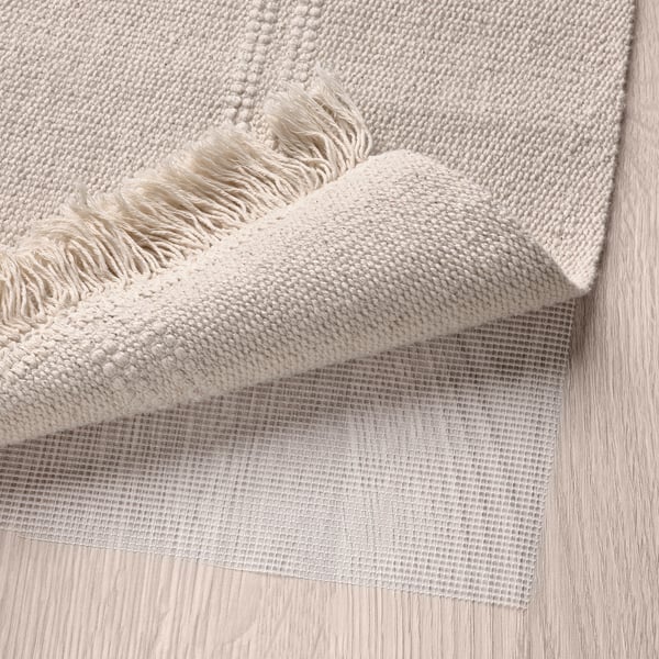 SORTSÖ - SORTSÖ Rug, flatwoven, unbleached, 55x85 cm