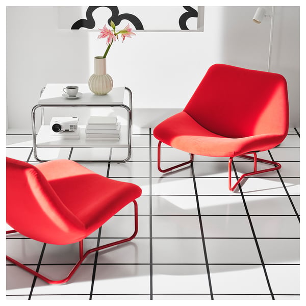 SOTENÄS armchair, Hakebo red, 86x68x81 cm