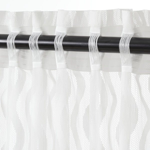 SOTSTÄVMAL - Thin curtain, 2 sheets, white, 145x300 cm