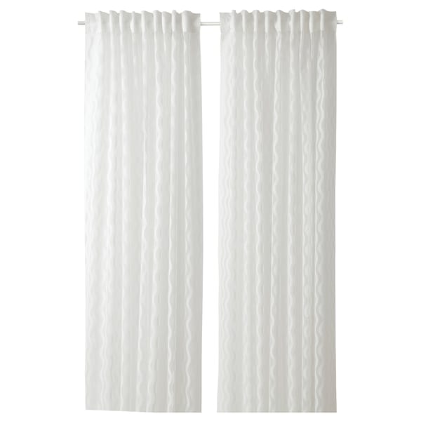 SOTSTÄVMAL - Thin curtain, 2 sheets, white, 145x300 cm