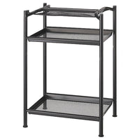 SPÄND table leg with storage, black, 35x70x48 cm