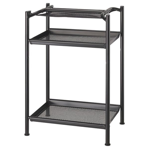 SPÄND - Table leg with storage, white