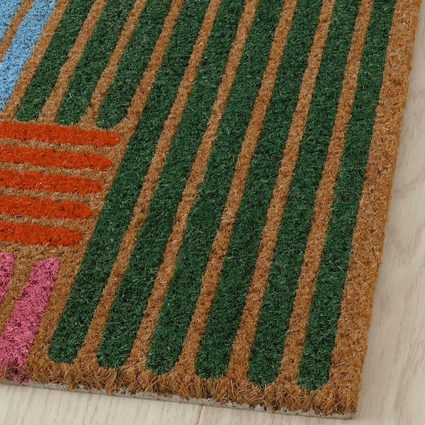 SPÅRDJUP - Door mat, indoor, multicolour/stripe, 40x60 cm