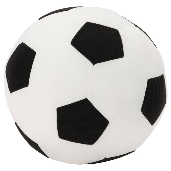 SPARKA soft toy, football/black white, 20 cm