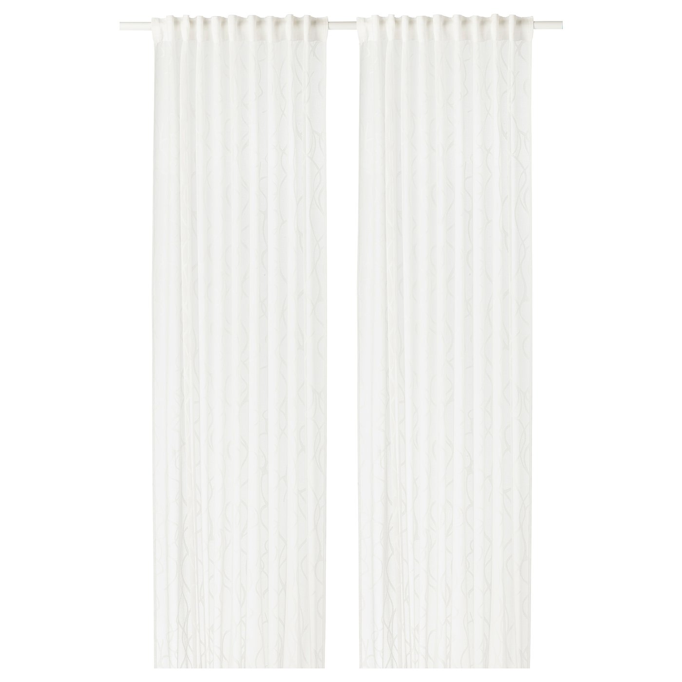 SPARVÖRT Sheer Curtains, White, 1 pair